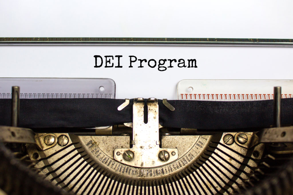 DEI Program Written Using A Typewriter