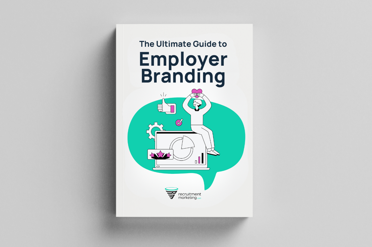 A mockup of the ebook "The Ultimate Guide to Employer Branding"