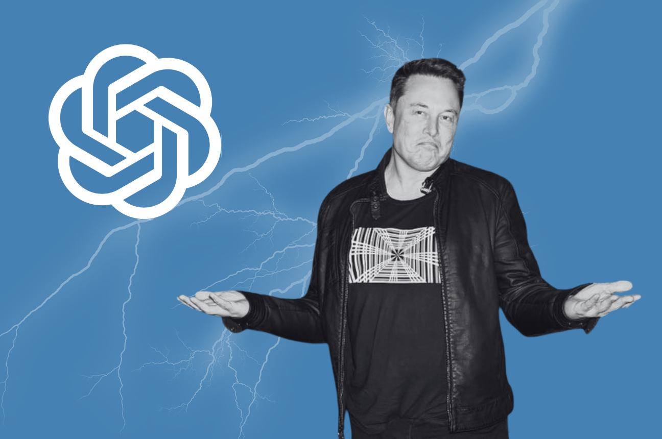 Elon Musk and the OpenAI logo representing a story in our recruitment marketing roundup